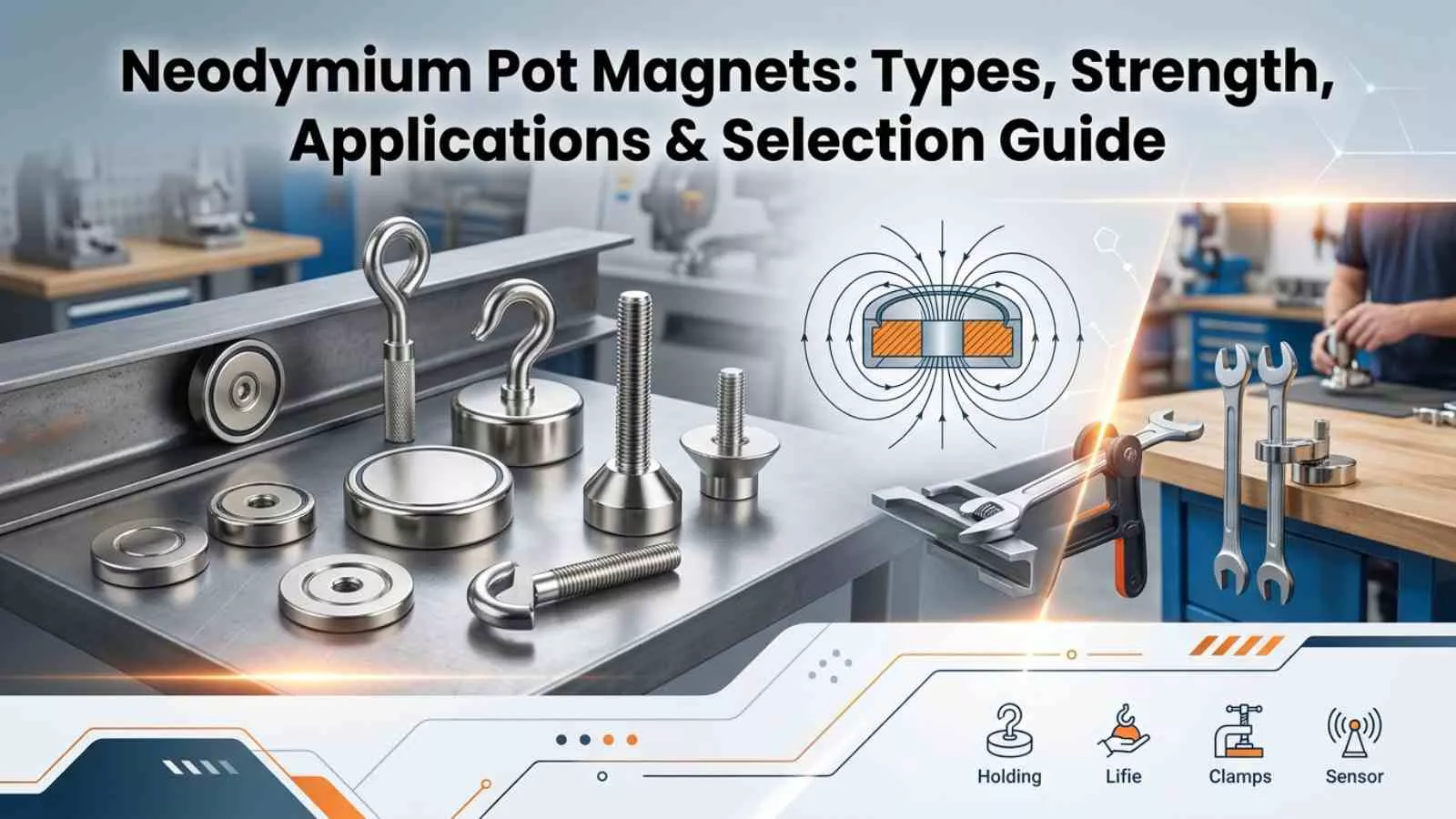Neodymium Pot Magnets